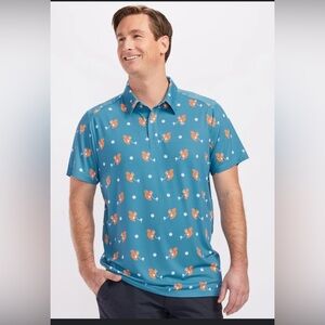 Tipsy Elves Men’s Squirrel Golf Polo Shirt Size XXXL